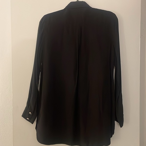 Chanel black blouse button up Size 38 - Picture 3 of 5